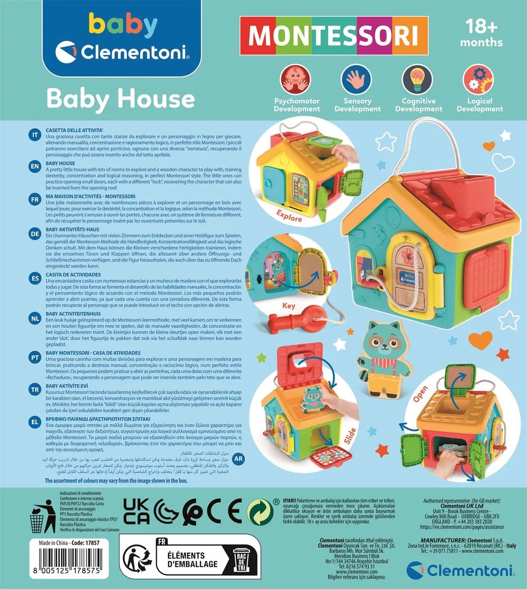 Clementoni Huisje met sloten Montessori - 18+ maanden - afbeelding 6 van 6