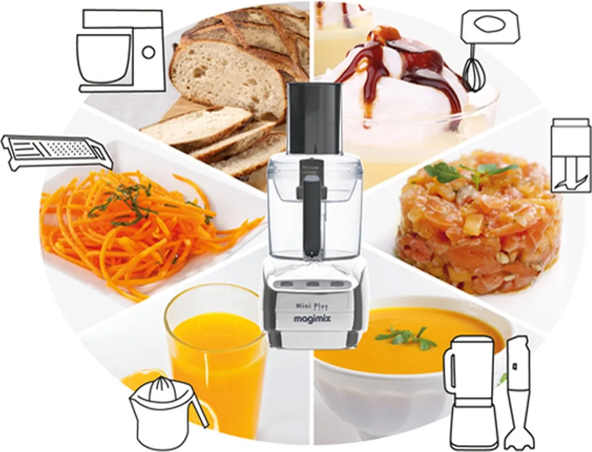 Magimix Foodprocessor Le Mini Plus - Chroom
