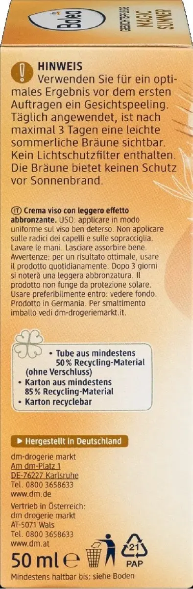 Balea Magic Summer Gezichtsbruiner 50ml - Medium