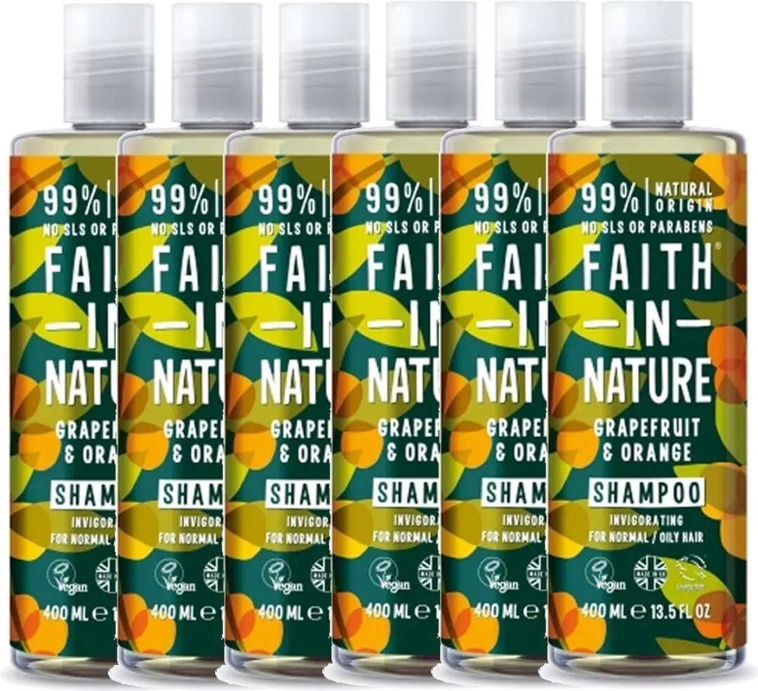 Faith In Nature Grapefruit & Orange Shampoo 6x400ml