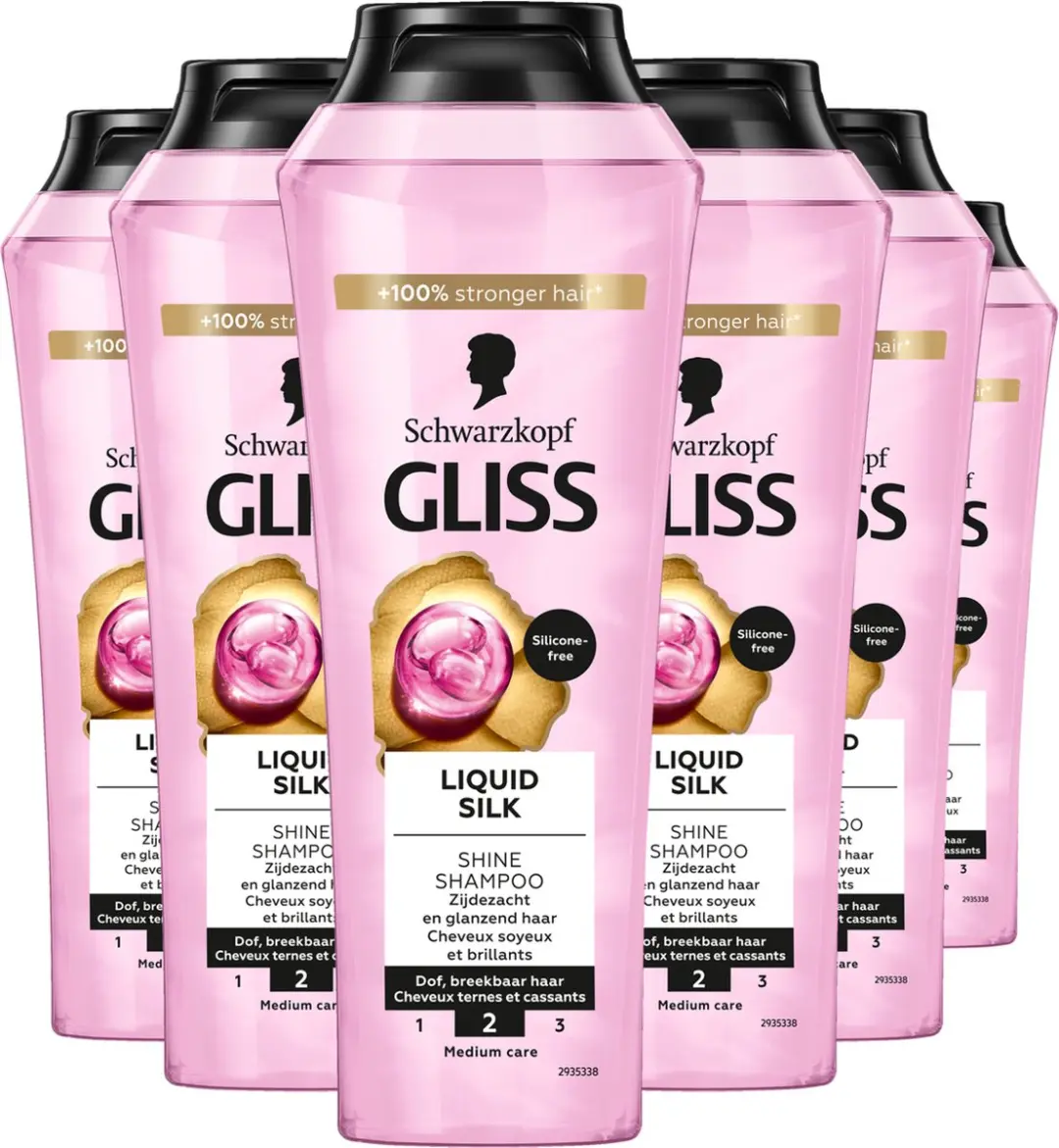 Gliss Liquid Silk Shampoo - 6x250ml