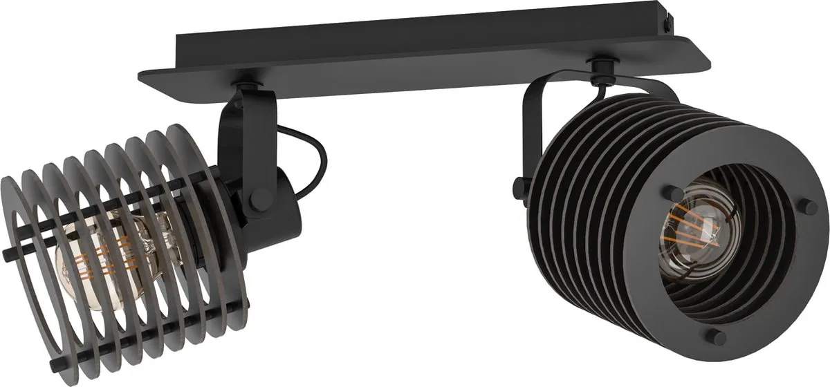Eglo Segovia Spot E27 - 2 Lichtpunten - 33,5cm - Zwart