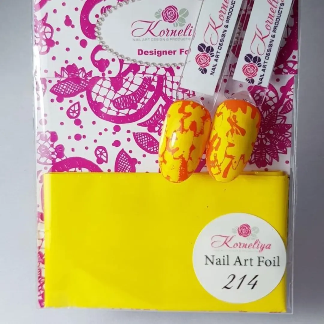 Korneliya Nailart Folie Mat Craquelé Geel 214
