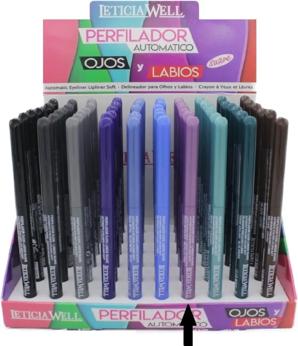LETICIA WELL Lipliner & Oogpotlood 33374 - Lila/Rozemetallic - 0,2g