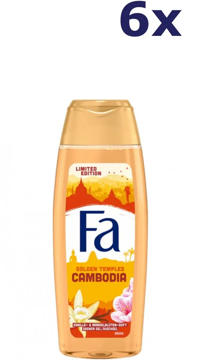 Fa Douchegel Golden Tempels Cambodia - 6 x 250ml