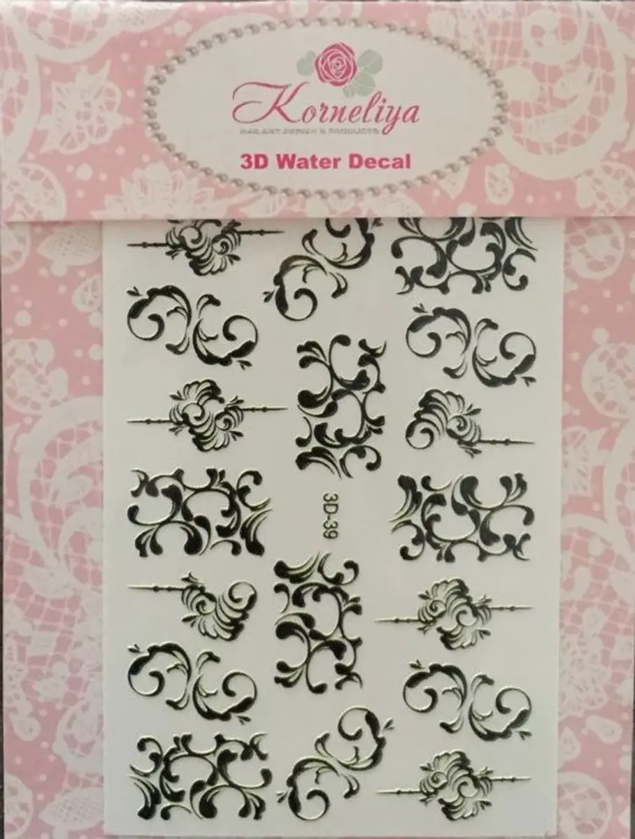 Korneliya 3D Waterdecal 039 Black