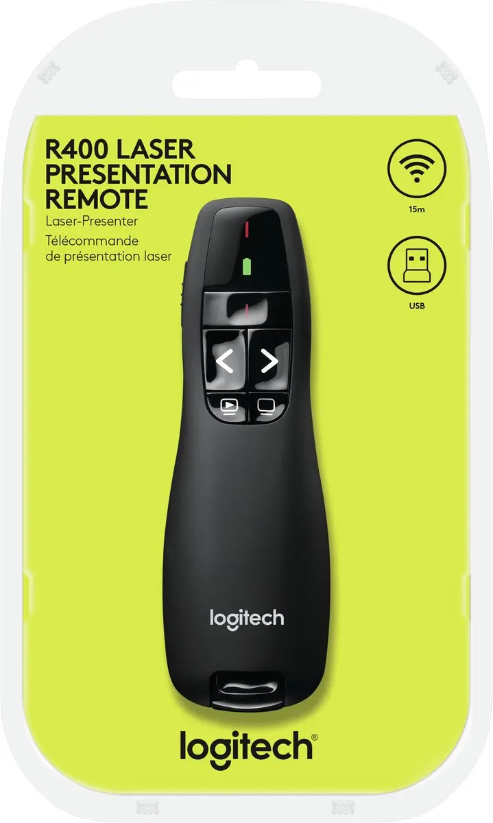 Logitech R400 Draadloze Presenter - Zwart