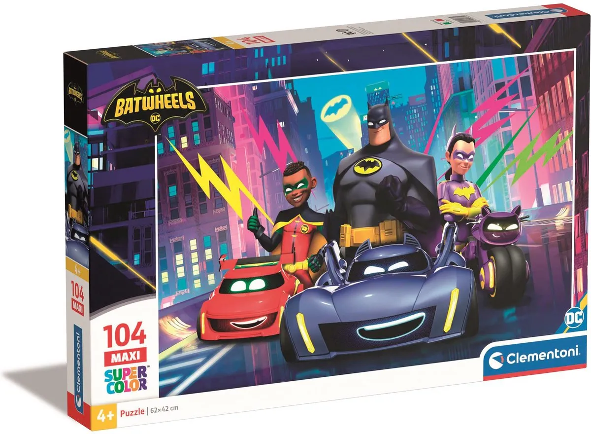 Clementoni Maxi Batwheels Puzzel 104 Stukjes - Batwheels