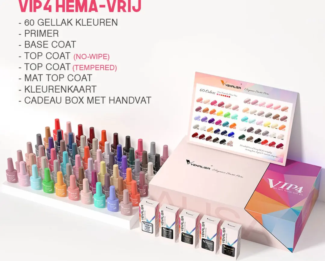 Venalisa VIP4 Gellak Set XL - 66 Stuks - 7.5ml - VIP4 Multi