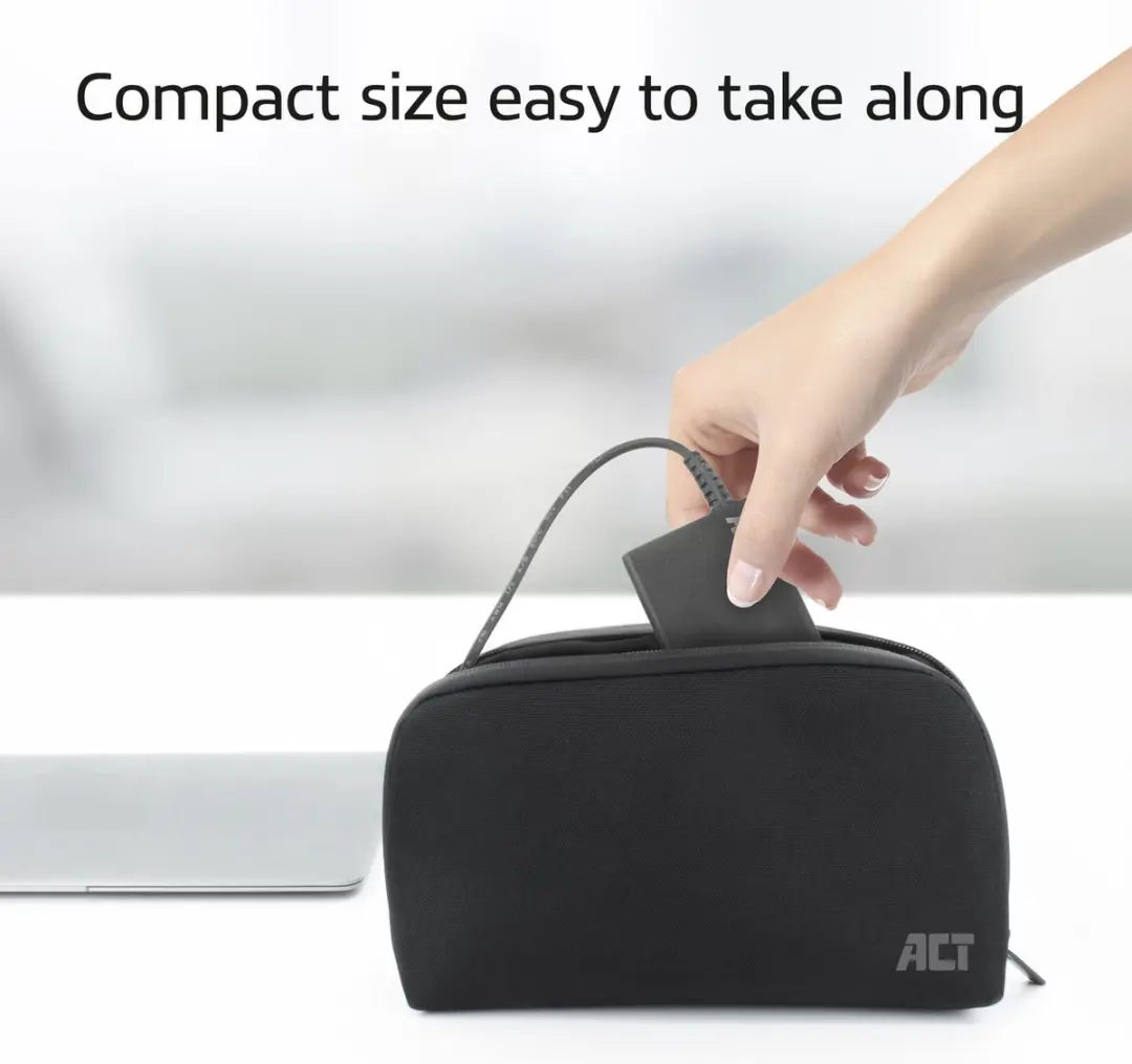 ACT AC2005 USB-C Laptoplader 65W - Zwart - afbeelding 6 van 6
