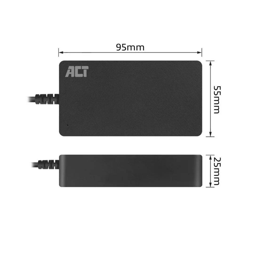 ACT AC2005 USB-C Laptoplader 65W - Zwart