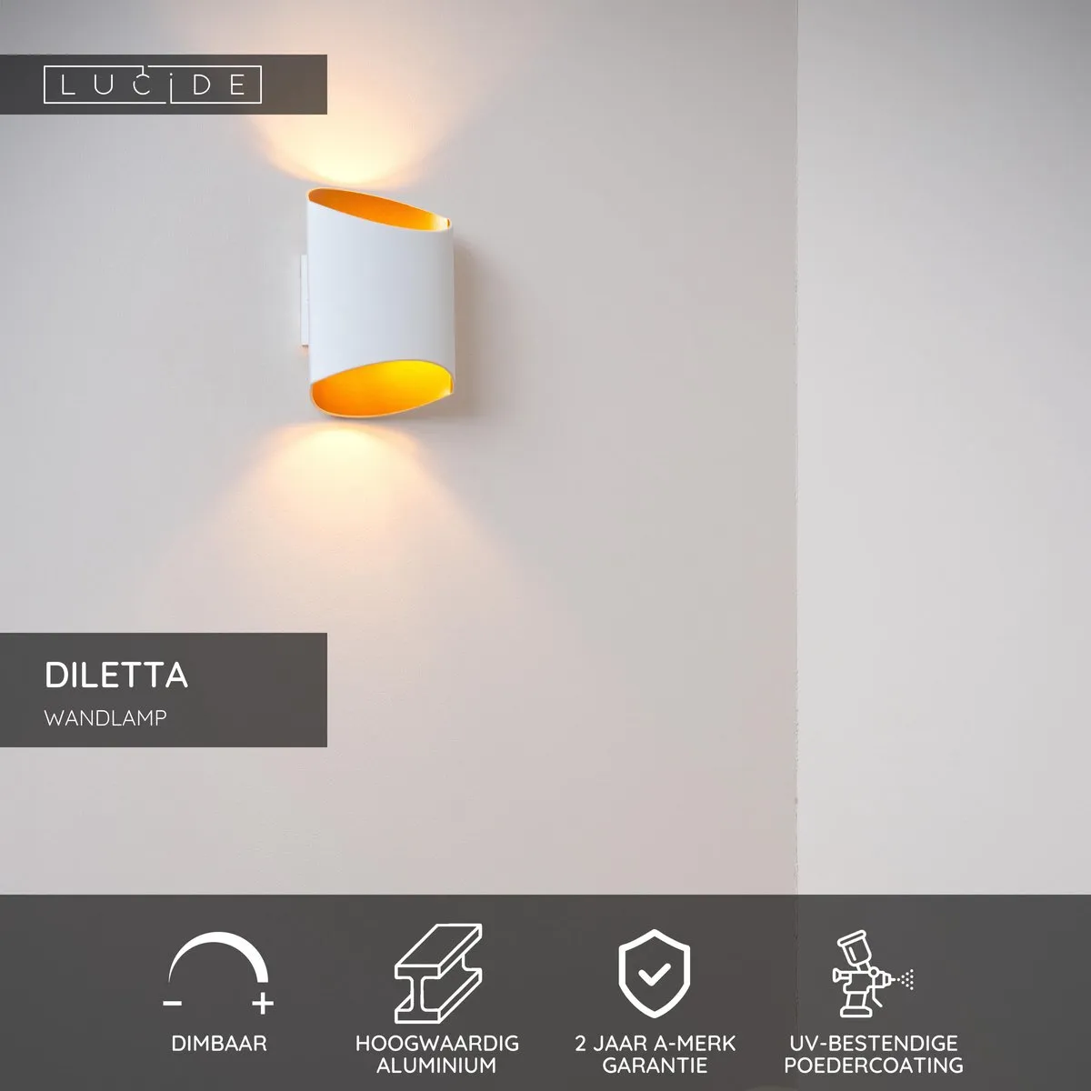 Lucide Diletta Wandlamp G9 - 40W - Wit