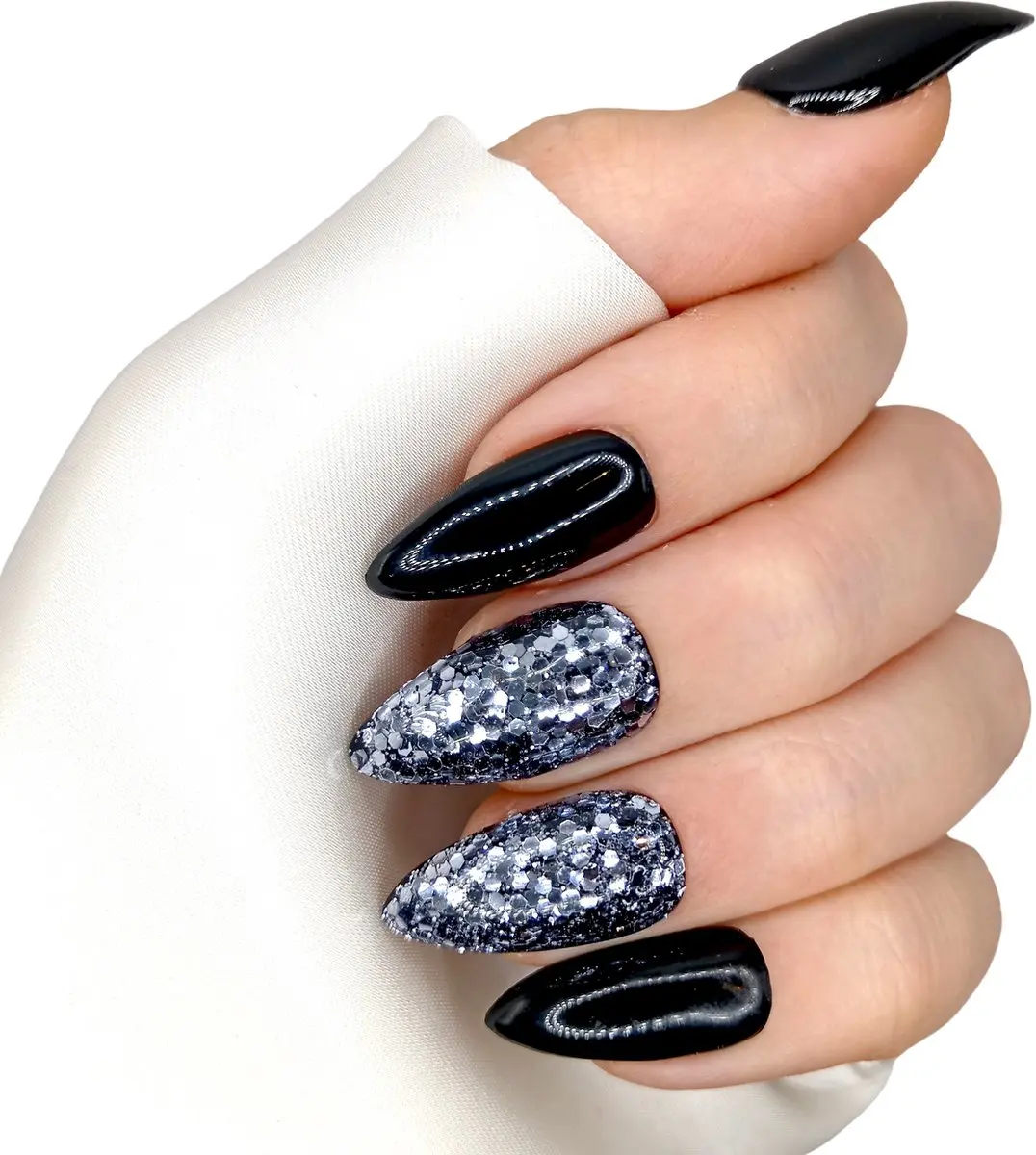 SD Press on Nails No. 66 Black Out Plaknagels