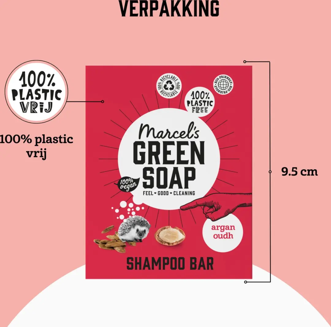 Marcel's Green Soap Shampoo Bar Argan & Oudh - 6x90g