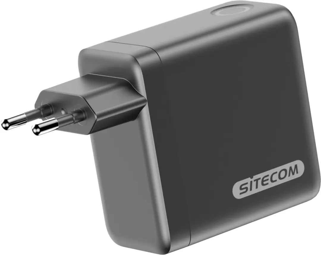Sitecom CH-1203 140W GaN Wandoplader - 3x USB-C - Zwart/Grijs
