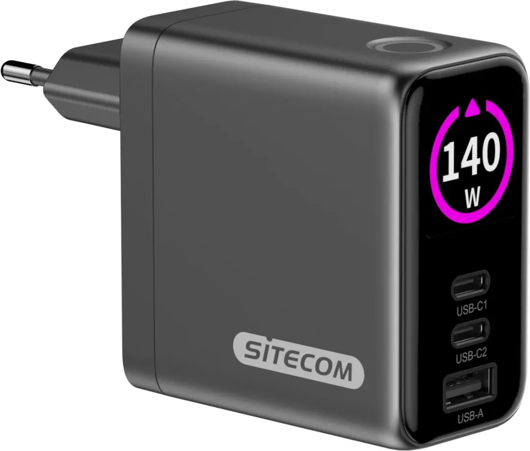 Sitecom CH-1203 140W GaN Wandoplader