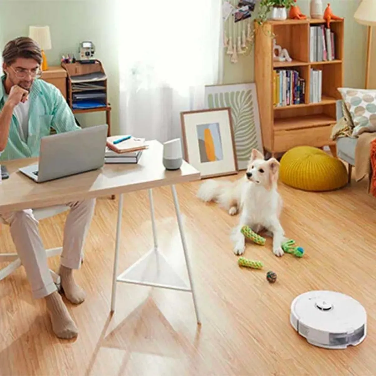 Roborock Q8 Max - Robotstofzuiger - Wit - Borstel Dubbele reinigingskracht - Tech Obstakel Vermijden