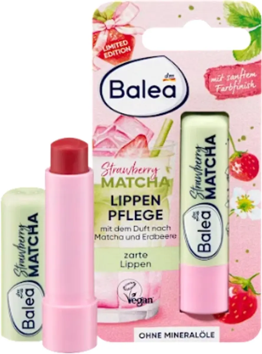 Balea Lippenbalsem Strawberry Matcha 4,8ml