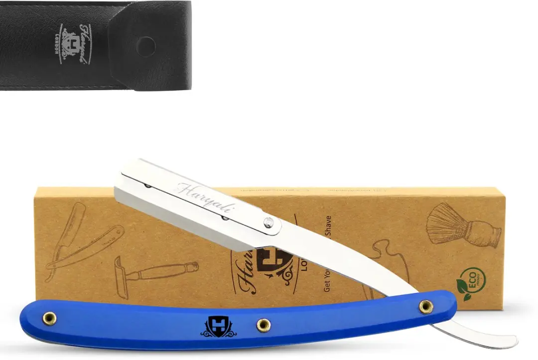 Haryali London Cut Throat Scheermes Koningsblauw
