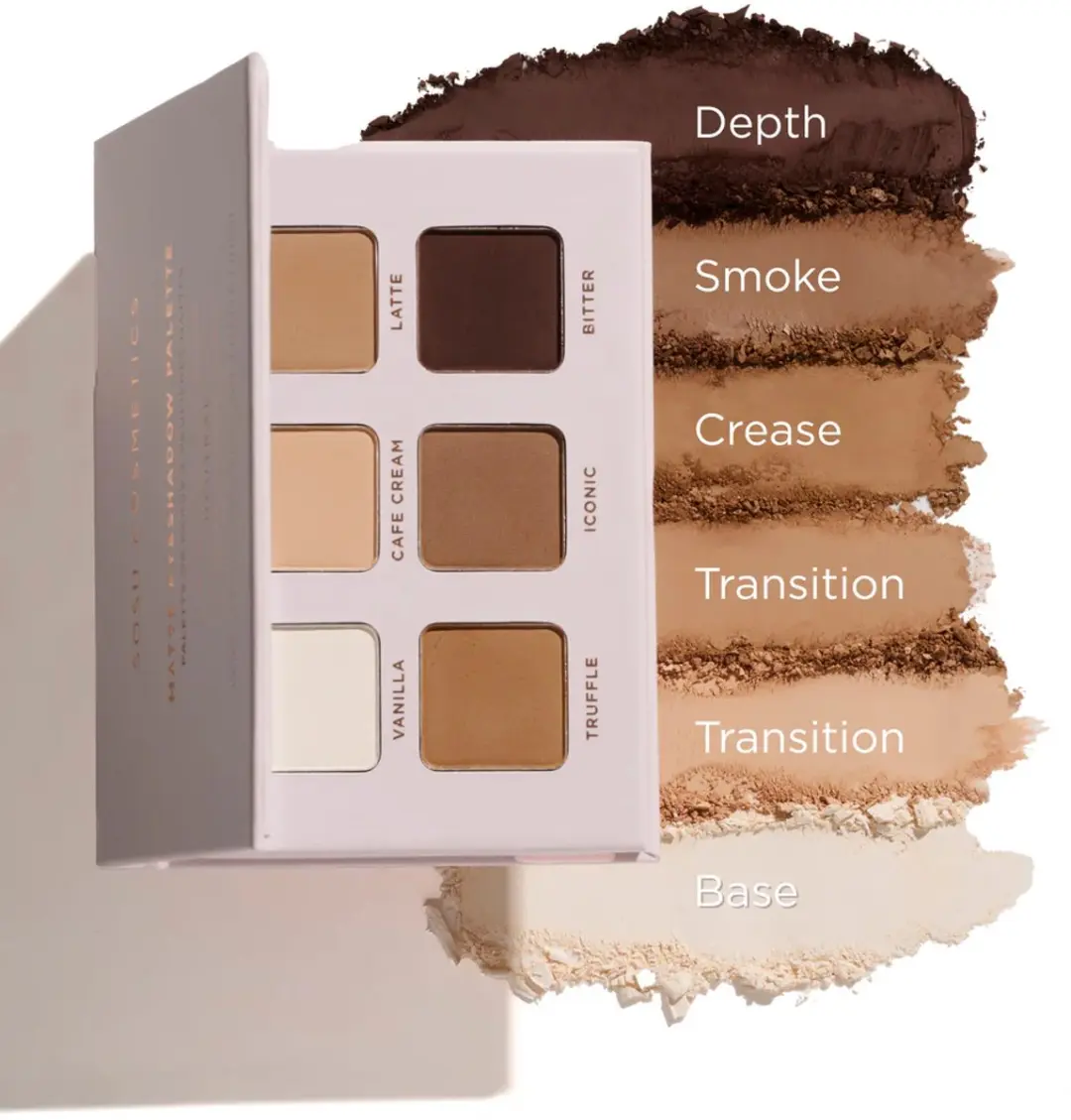 Sosu Matte Eyeshadow Palette Neutral - 6 Kleuren