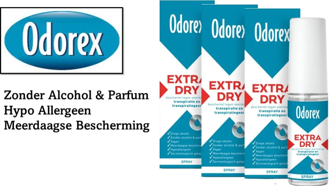 Odorex Extra Dry Pompspray - 90ml (3x30ml)
