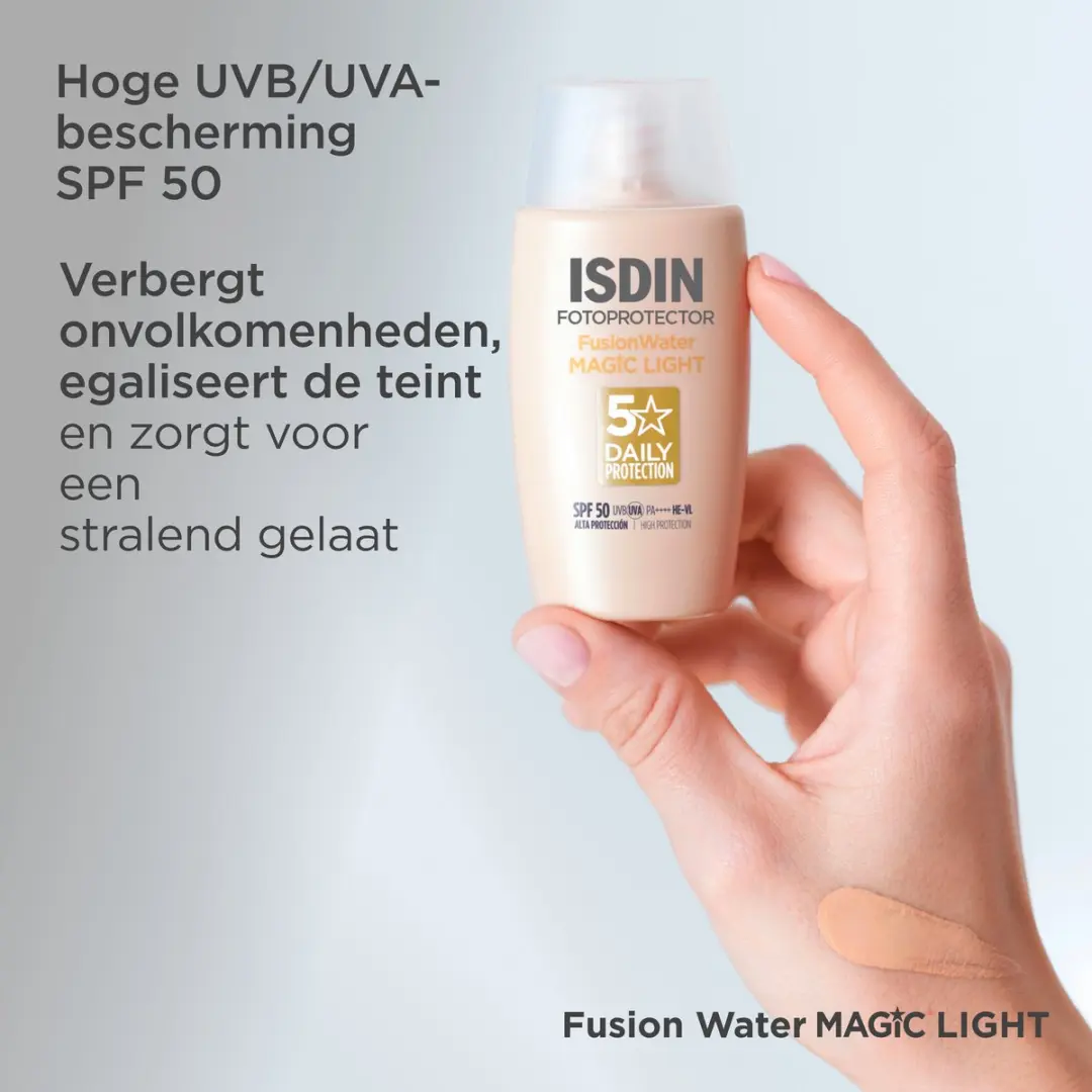 Isdin Fusion Water Color Light SPF50 - 50ml - afbeelding 6 van 6