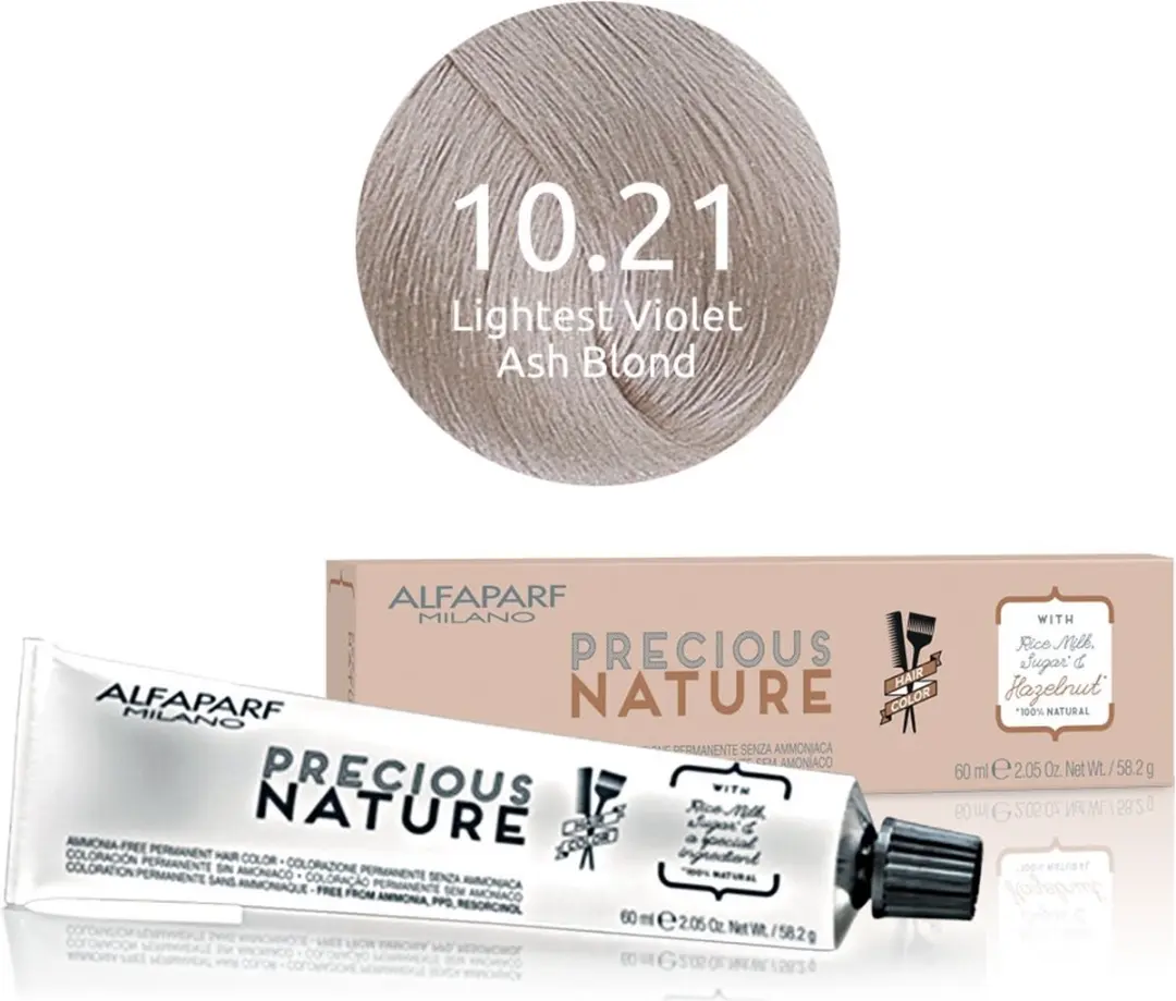 ALFAPARF Precious Nature Permanent Haarkleur 10.21 Zwart 60ml