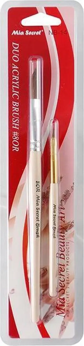 Mia Secret Academy Duo Acryl Penseel #4 - 2 Stuks