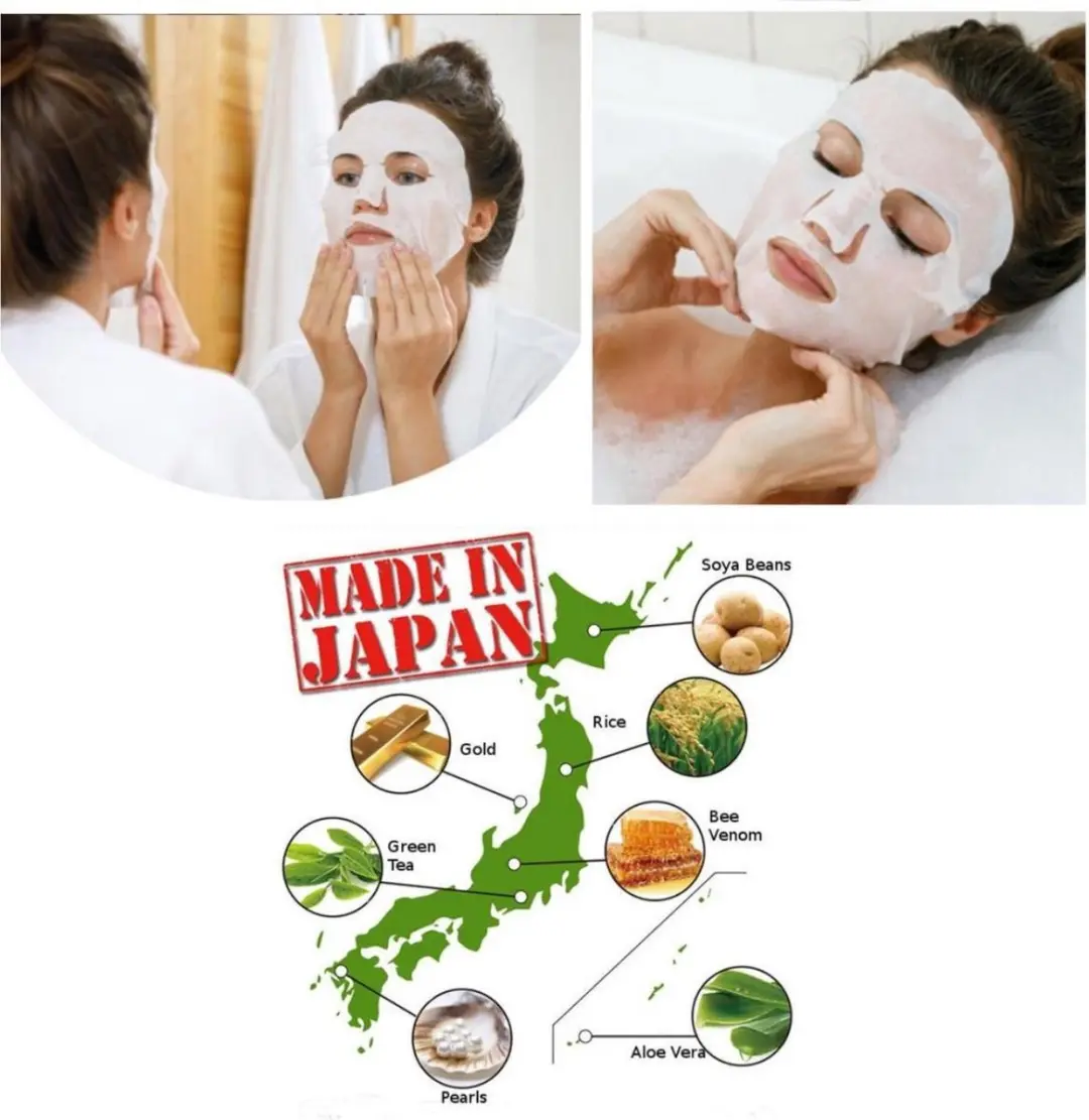 Mitomo Collagen Moisturizing Essence Gezichtsmasker 6 Stuks - 150g