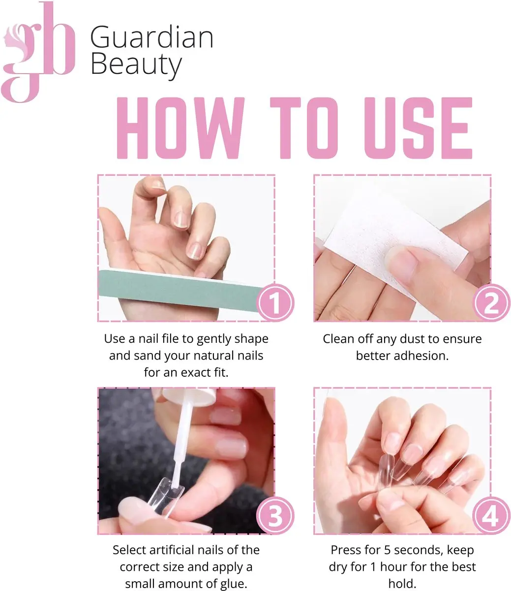 Guardian Beauty Plaknagels Two Tone - 169 Stuks