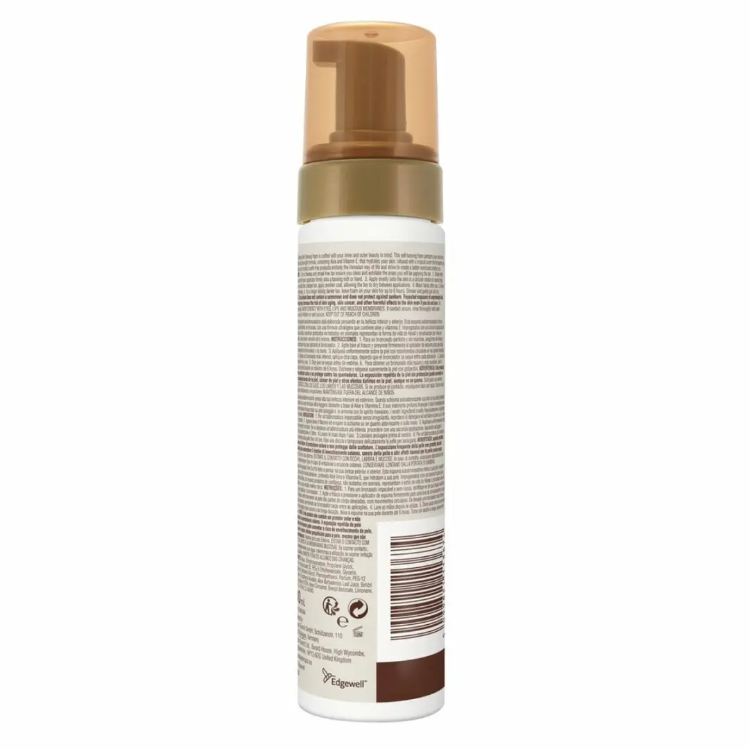 Hawaiian Tropic Sunless Tan Foam Licht/Medium 200ml - 3 Stuks