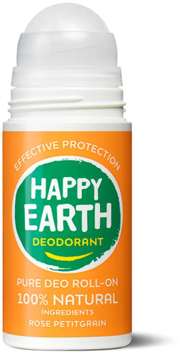 Happy Earth Natuurlijke Deodorant Roller Rose Petitgrain 75ml