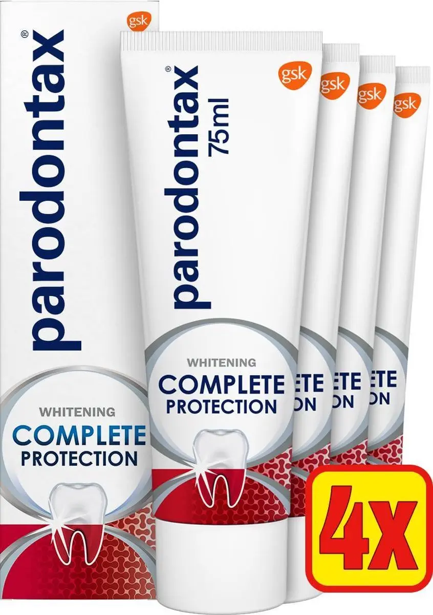 Parodontax Complete Protection Whitening Tandpasta - 4x75ml