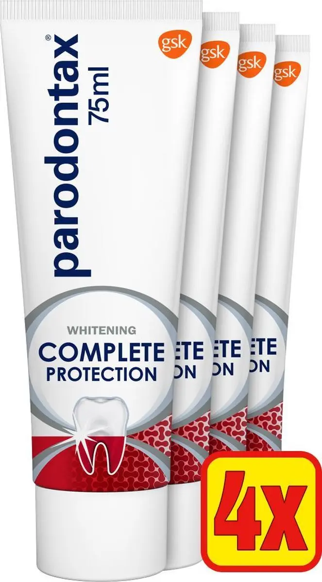 Parodontax Complete Protection Whitening Tandpasta - 4x75ml - afbeelding 6 van 6