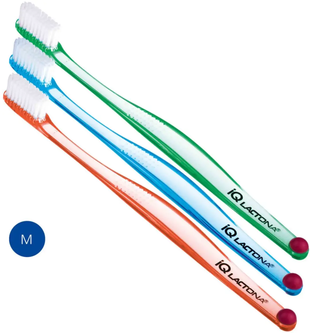 Lactona Tandenborstel IQ Medium - 20 Stuks (6x3) - Rood/Blauw/Groen