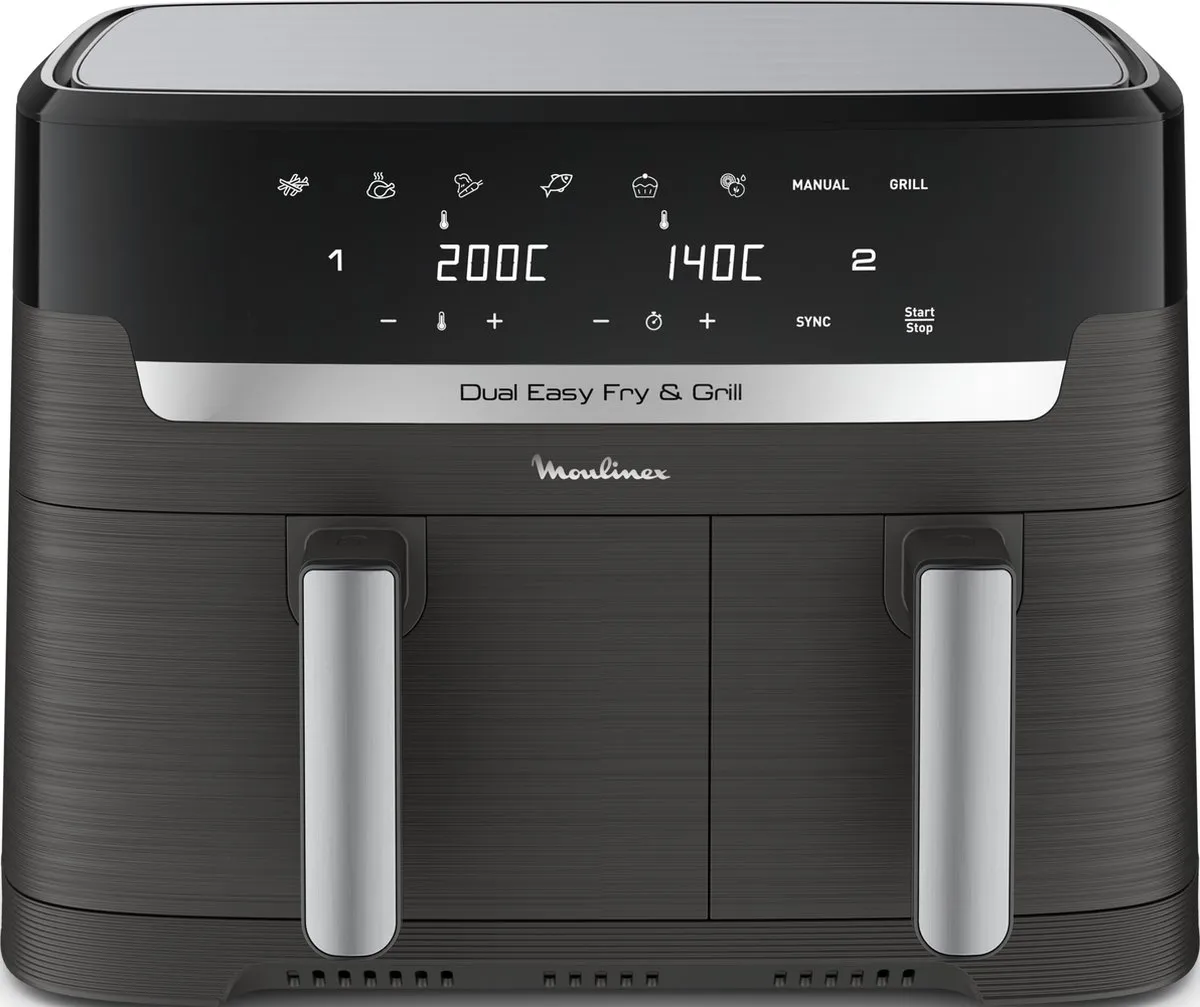Moulinex Dual Easy Fry EZ905B20 Dubbele Airfryer 8,3L