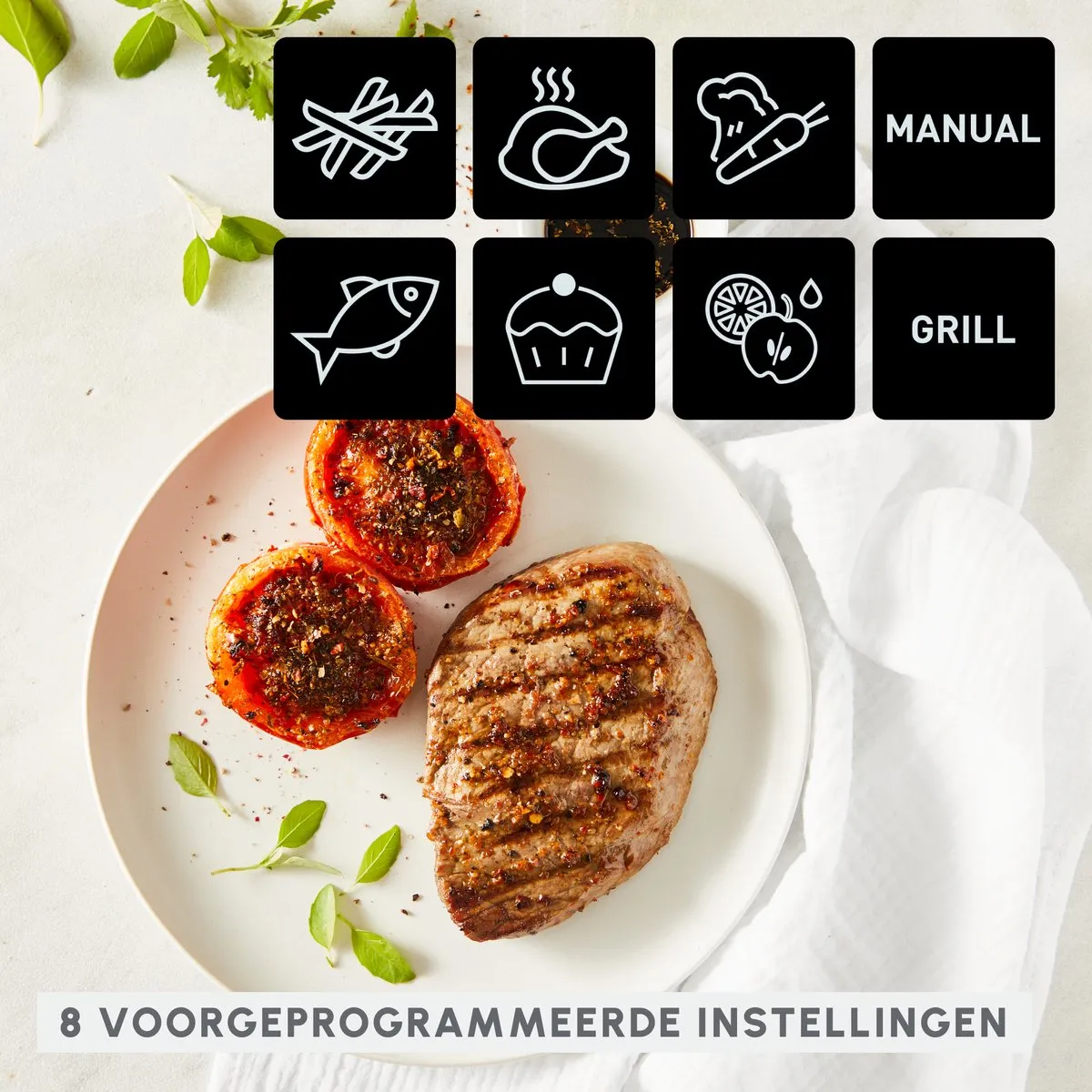 Moulinex Dual Easy Fry EZ905B20 Dubbele Airfryer 8,3L - Donkergrijs