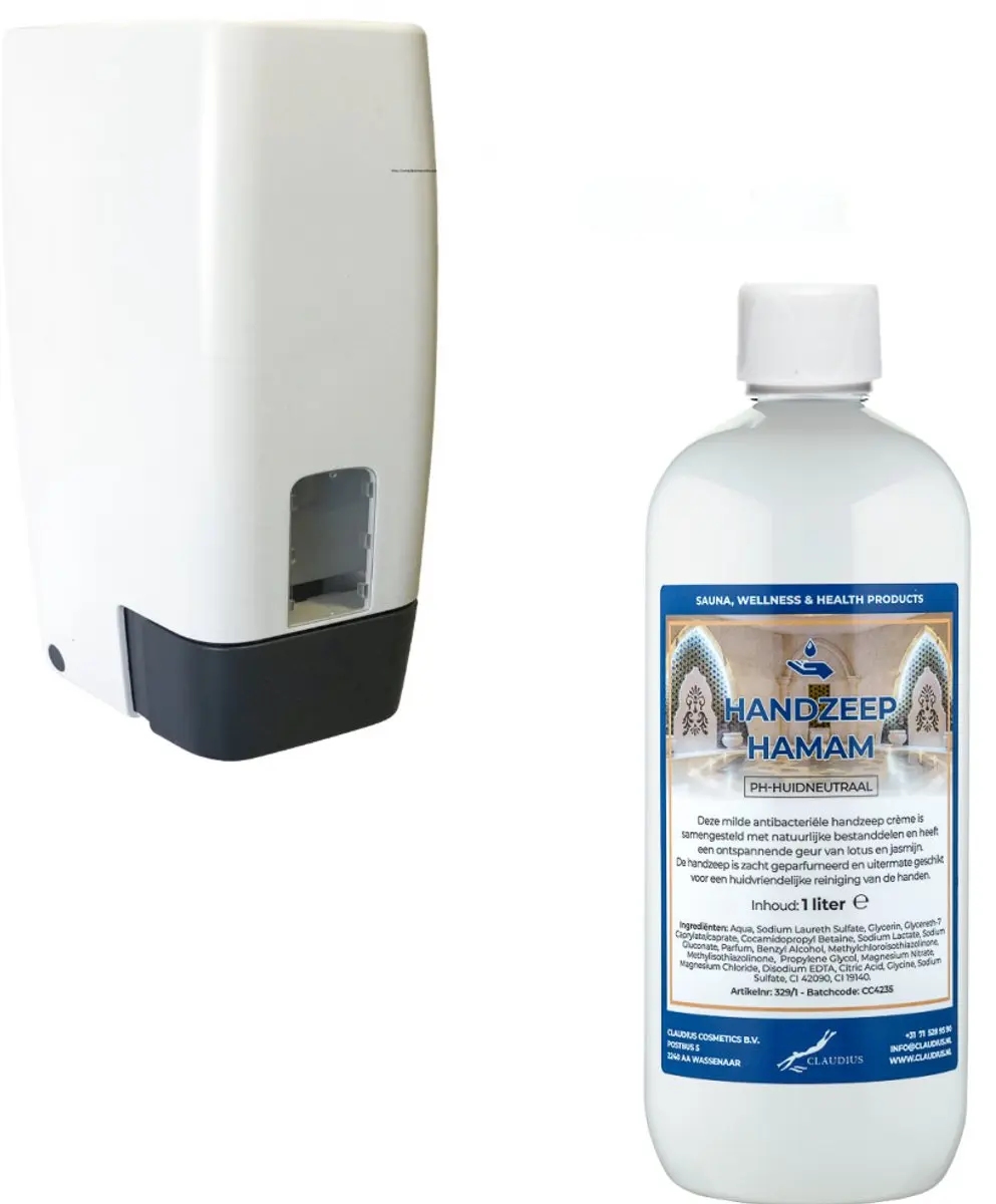Splashbox Cosmetics Zeepdispenser 1L + Hamam Handzeep 1L