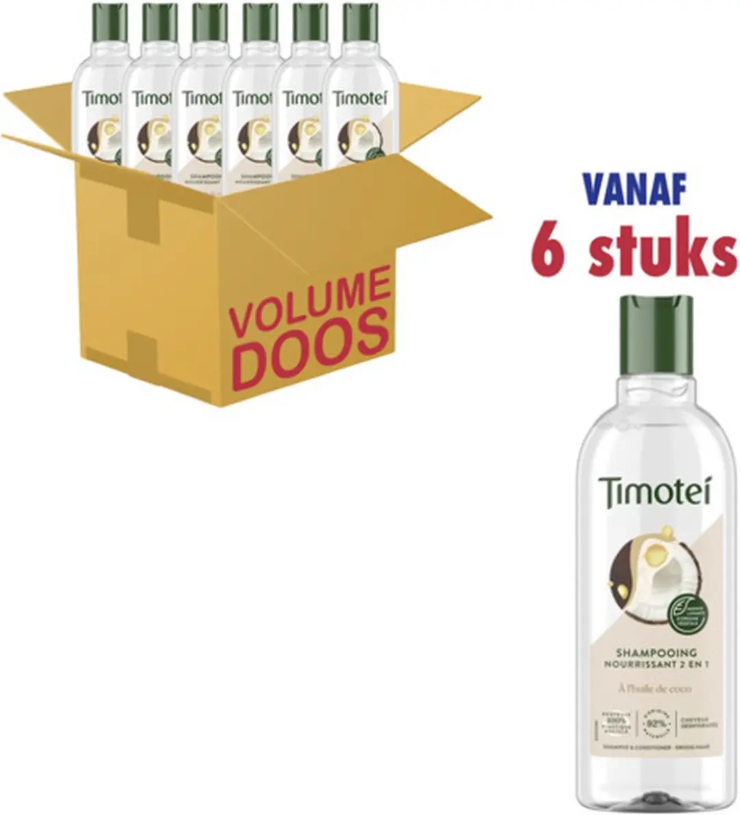 Timotei Shampoo 2in1 Kokosolie 300ml - 6 Stuks