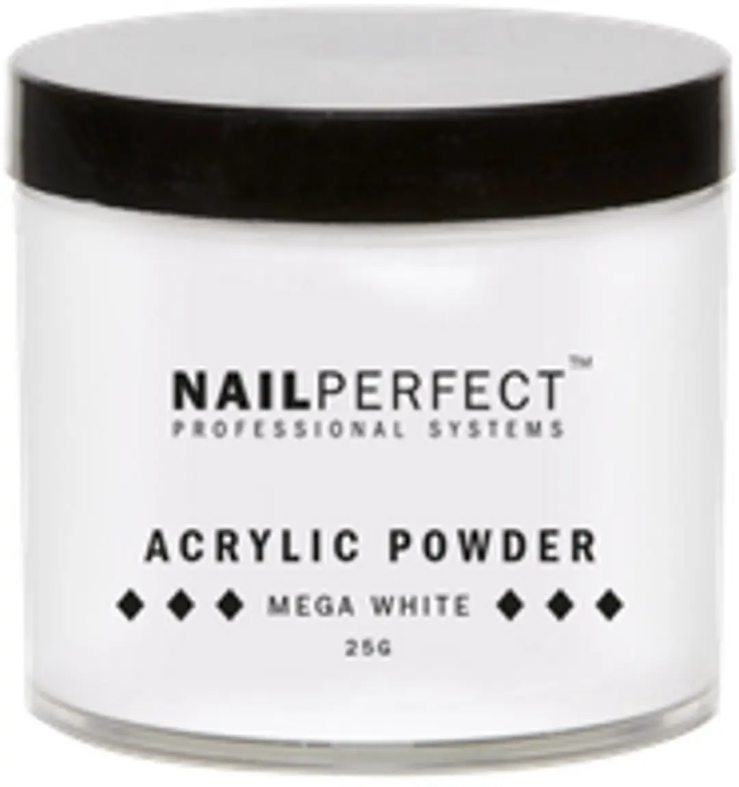 Nail Perfect Basic Acrylic Powder Mega White 25ml