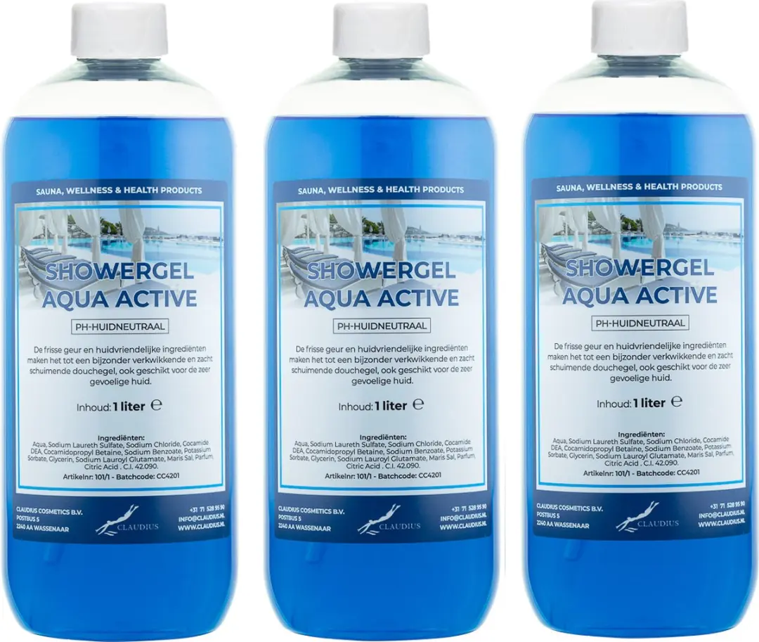Splashbox Cosmetics Claudius Douchegel Aqua Active 1L