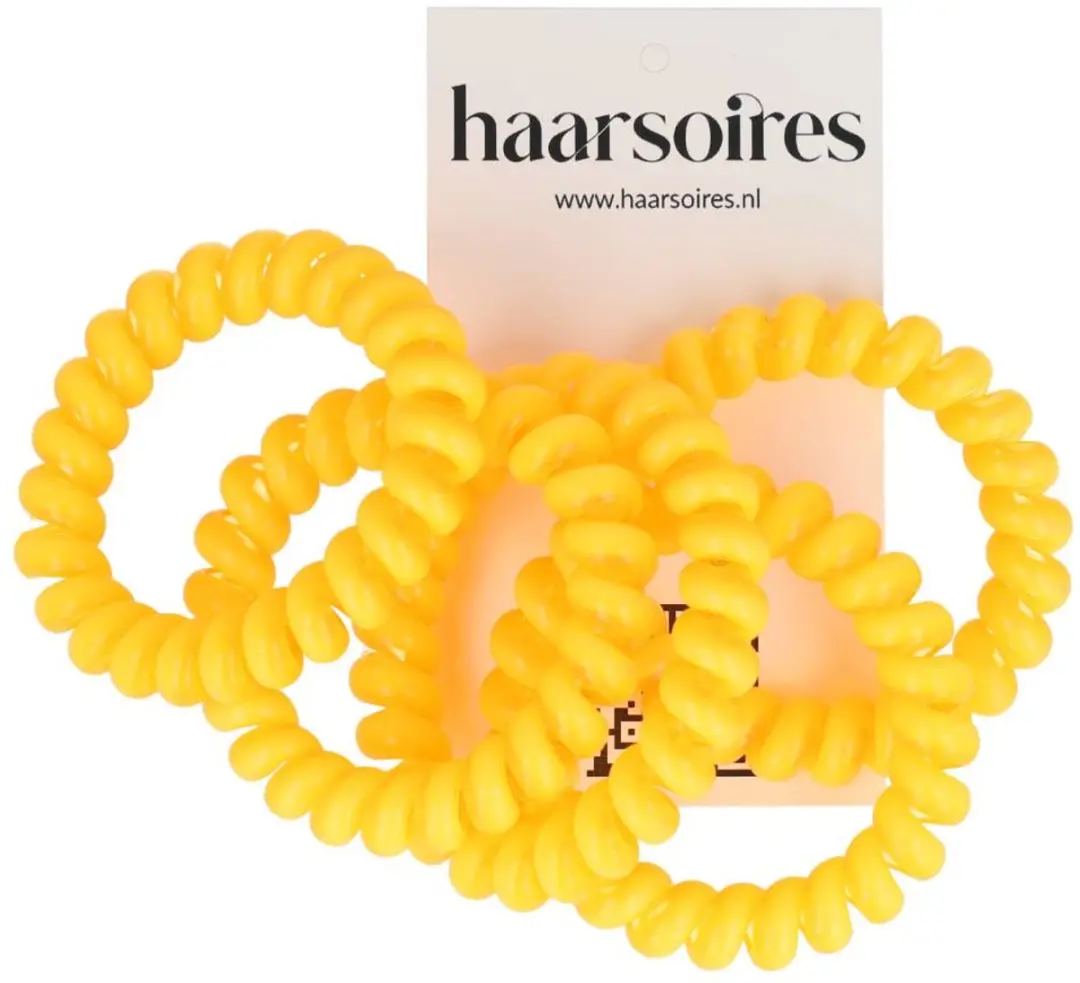 Haarsoires Haarelastieken Invisibobble Telefoondraad - 5 Stuks - Licht Oranje