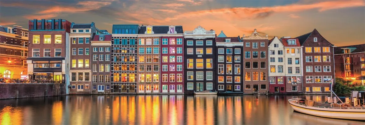 Clementoni Puzzel Panorama Amsterdam 1000 Stuks - Multicolor