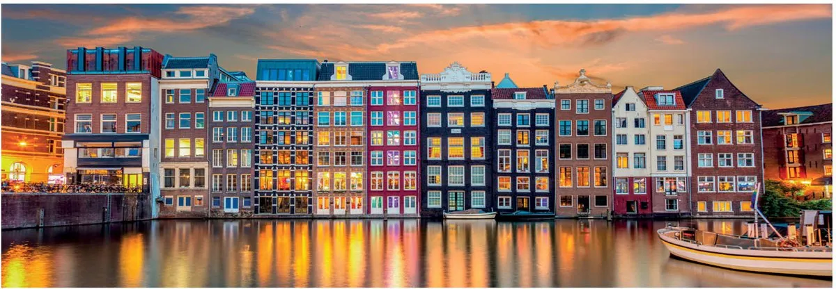 Clementoni Puzzel Panorama Amsterdam 1000 Stuks - Multicolor