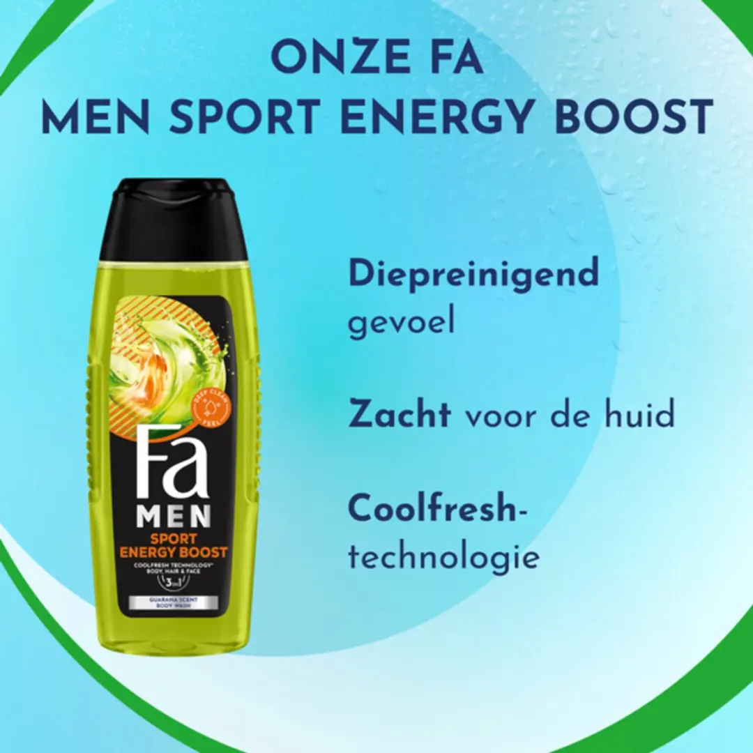 Fa Men Sport Douchegel & Shampoo - 3x250ml