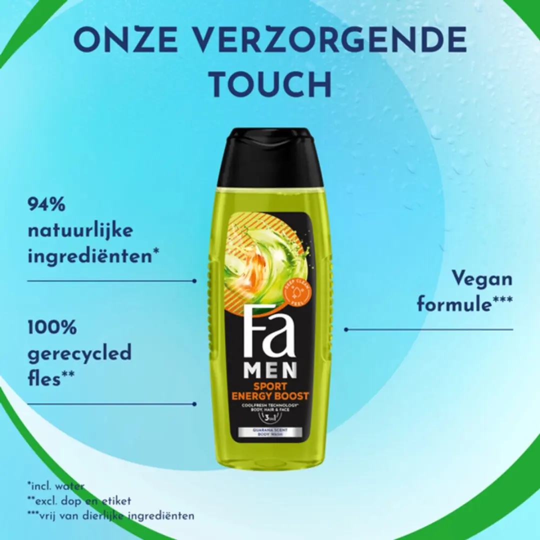 Fa Men Sport Douchegel & Shampoo - 3x250ml