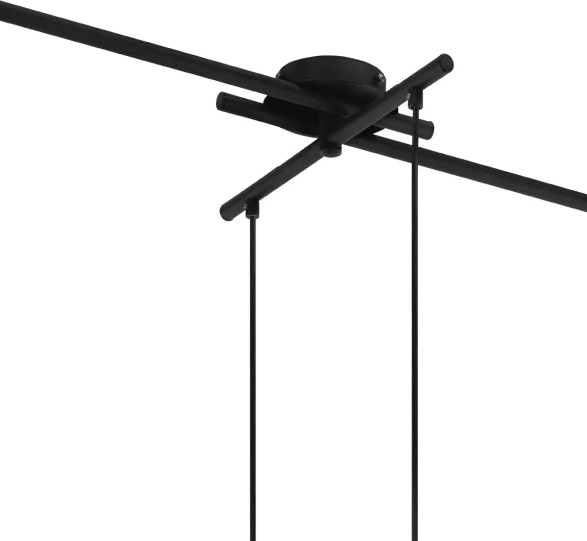 Eglo Pinto Gold Hanglamp E27 - 3 Lichthoorns - 90,5 cm - Zwart/Goud