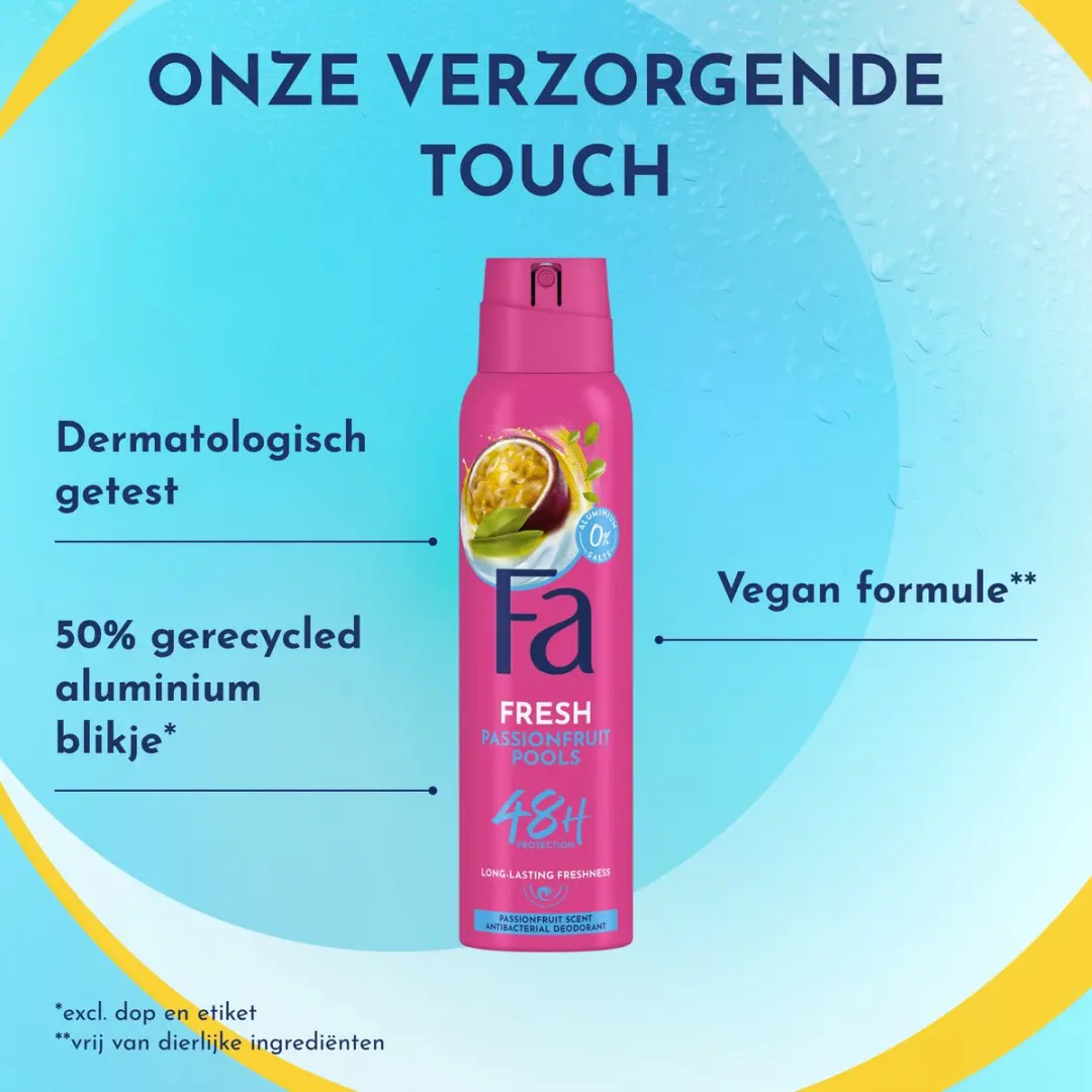 Fa Passion Fruit Pools Deo Spray 6x150ml