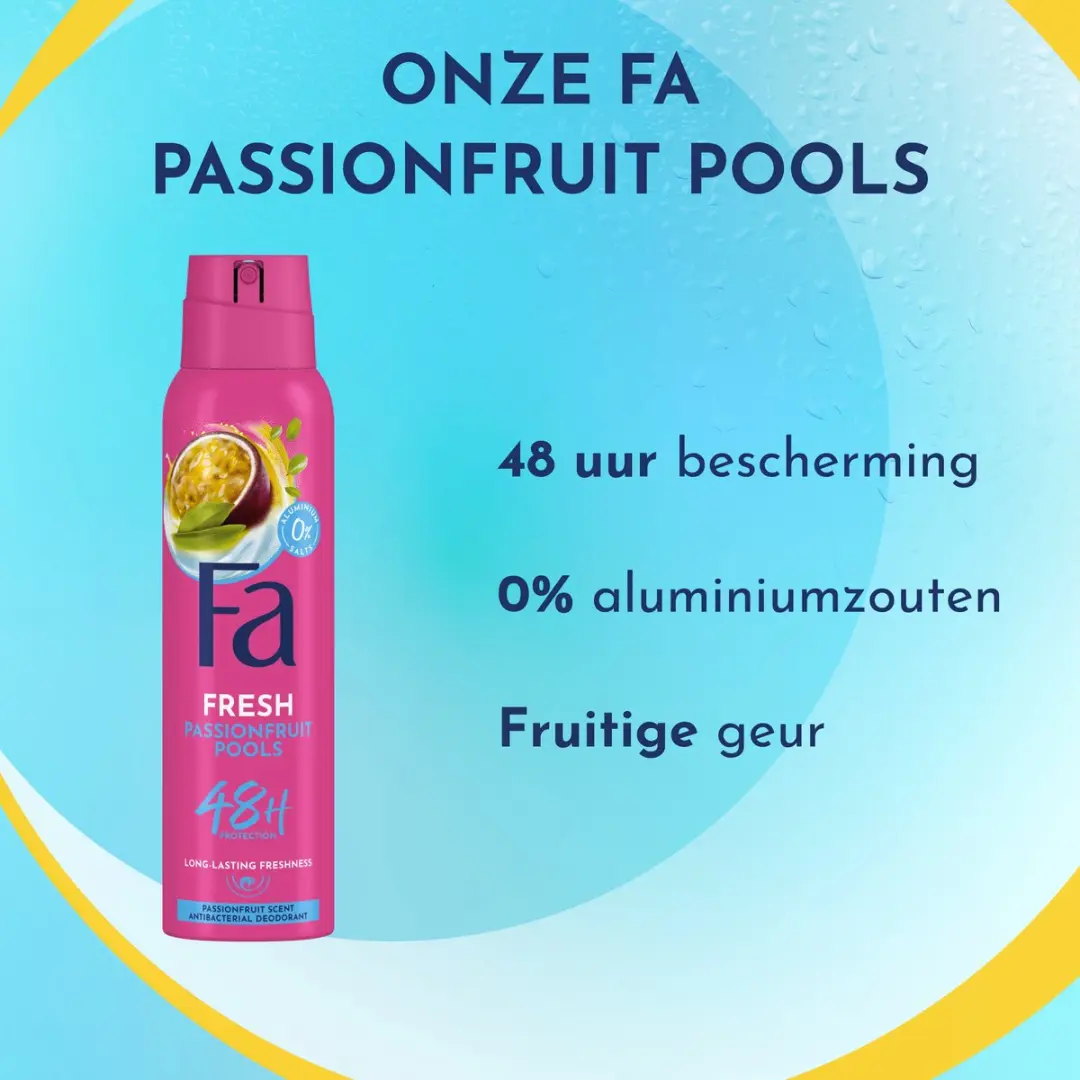 Fa Passion Fruit Pools Deo Spray 6x150ml