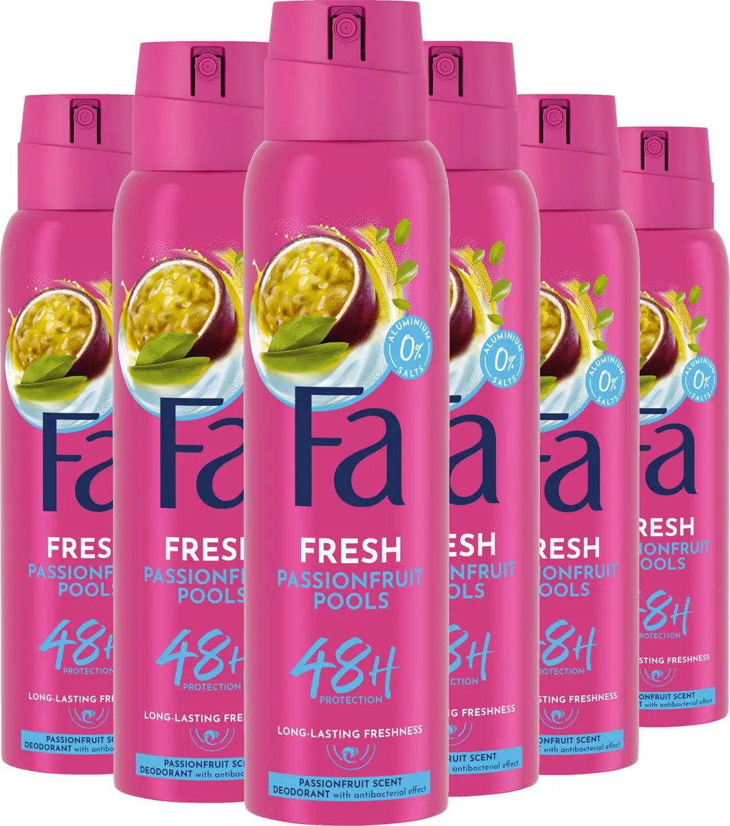 Fa Passion Fruit Pools Deo Spray 6x150ml